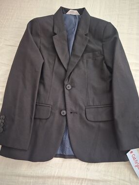 Boys Black Two-Button Blazer
